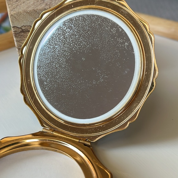 Vintage Marbled Jade Green Stratton England Empty Compact - Picture 4 of 13